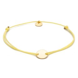 Blush Indigo: Armbnd - Darling Disc Gold - Soft Yellow
